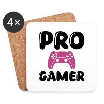 Pro Gamer 1 - Coasters (set of 4) - white - Front