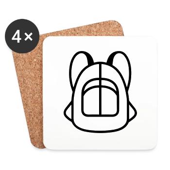 Backpack - Coasters (set of 4) - white - Front