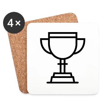 Trophäe - Untersetzer (4er-Set) - Weiß - Vorne