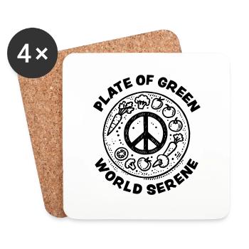World serene - Untersetzer (4er-Set) - Weiß - Vorne