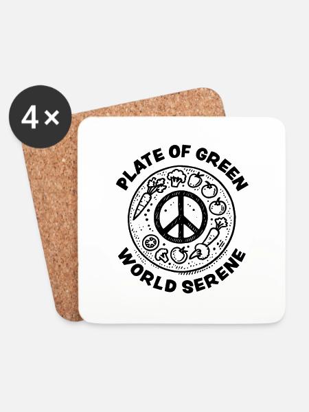 World serene - Coasters (set of 4) - white