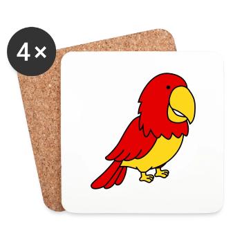 parrot - Coasters (set of 4) - white - Front