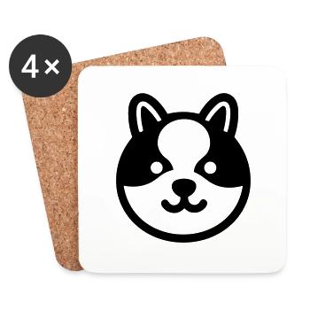 Dog - Coasters (set of 4) - white - Front