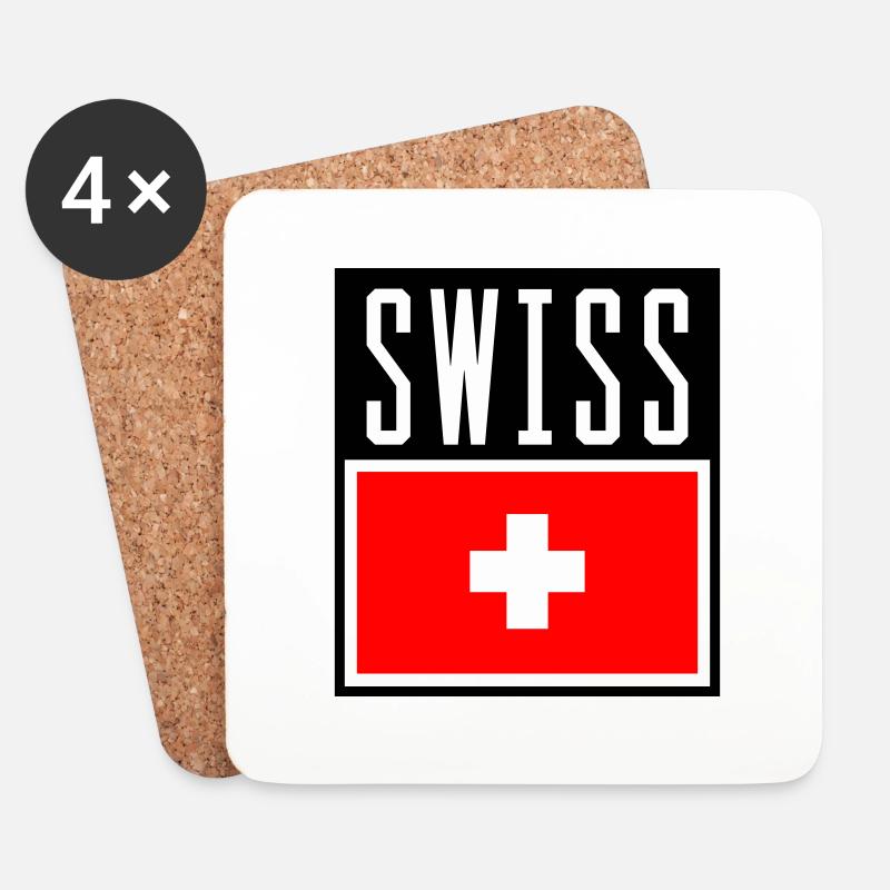 swiss - Untersetzer (4er-Set) - Weiß