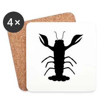 Hummer schwarz - Untersetzer (4er-Set) - Weiß - Vorne