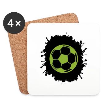 Splatter Football - Coasters (set of 4) - white - Front