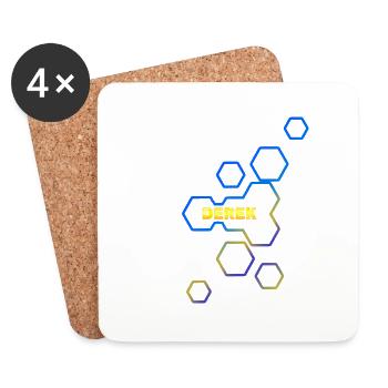Name: Derek - Coasters (set of 4) - white - Front
