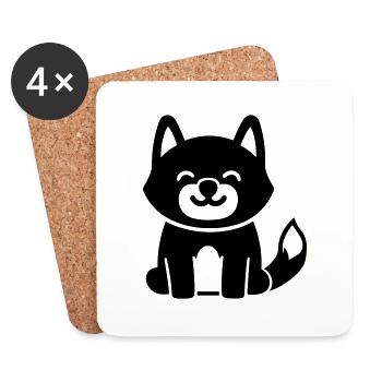 Dog - Coasters (set of 4) - white - Front