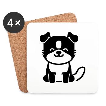Dog - Coasters (set of 4) - white - Front