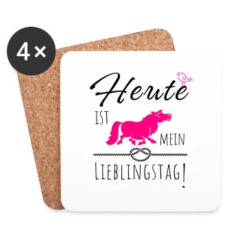 Heute ist mein Lieblingstag! - Untersetzer (4er-Set) - Weiß - Vorne