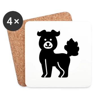 Dog - Coasters (set of 4) - white - Front