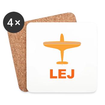Flughafen Leipzig - LEJ - Deutschland - Spotter - Untersetzer (4er-Set) - Weiß - Vorne