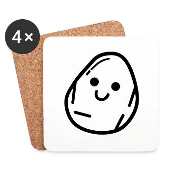 potato - Coasters (set of 4) - white - Front