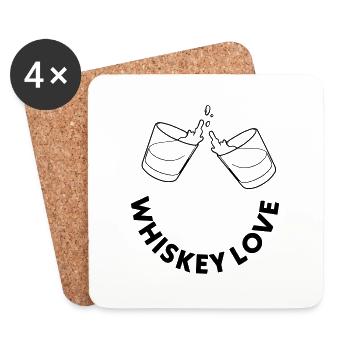 Whiskey - Untersetzer (4er-Set) - Weiß - Vorne