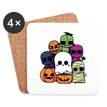 Halloween Party Cool - Coasters (set of 4) - white - Front