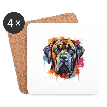 dog - Untersetzer (4er-Set) - Weiß - Vorne