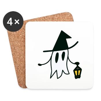 Little Ghost - Coasters (set of 4) - white - Front