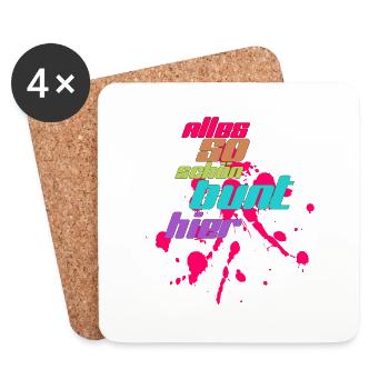 alles bunt - Untersetzer (4er-Set) - Weiß - Vorne