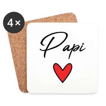 OPA. PAPA. VATERTAG. FROHER VATERTAG - Untersetzer (4er-Set) - Weiß - Vorne