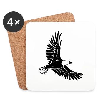Eagle - Coasters (set of 4) - white - Front