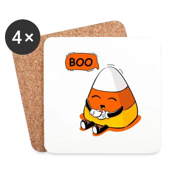 Spooky candy and halloween - Coasters (set of 4) - white - Front