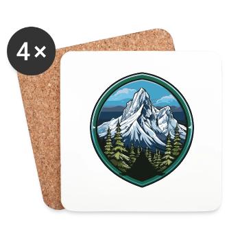 berge mountains 2 - Untersetzer (4er-Set) - Weiß - Vorne