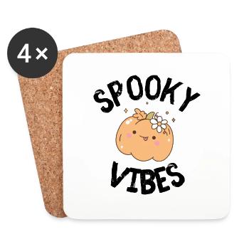 Halloween Spooky - Untersetzer (4er-Set) - Weiß - Vorne