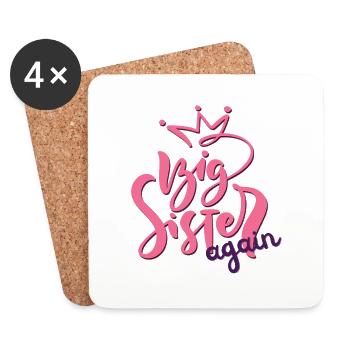 Grande Sœur à nouveau - Dessous de verre (lot de 4) - blanc - Devant