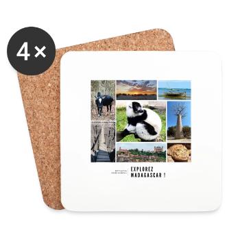 Memories of Madagascar - Coasters (set of 4) - white - Front