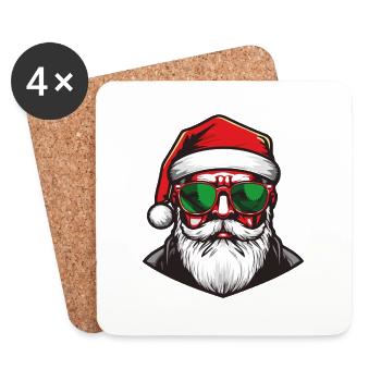 cool santa - Untersetzer (4er-Set) - Weiß - Vorne