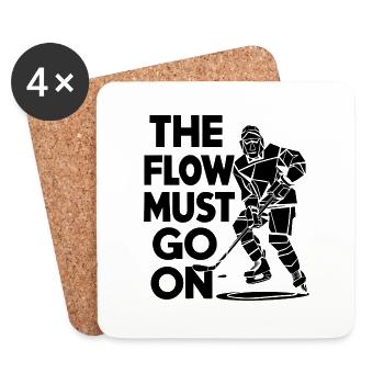 Hockey Love – The Flow Continues - Coasters (set of 4) - white - Front