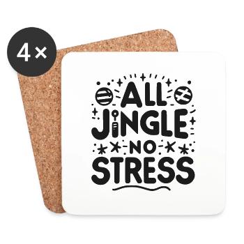 All Jingle No Stress - Coasters (set of 4) - white - Front