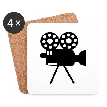 Camera Icon Film - Coasters (set of 4) - white - Front