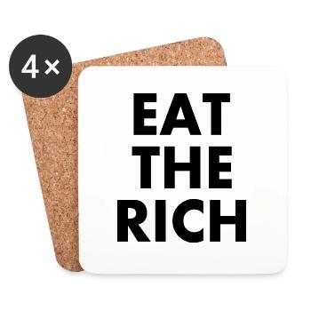 Eat the rich - Untersetzer (4er-Set) - Weiß - Vorne