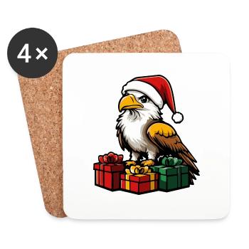 Eagle Christmas Gifts - Coasters (set of 4) - white - Front