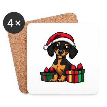 Dachshund Dog Christmas Gifts Dachshund - Coasters (set of 4) - white - Front