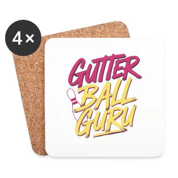 Gutter Ball Guru 13 - Untersetzer (4er-Set) - Weiß - Vorne