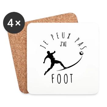 I can't, I have football. - Coasters (set of 4) - white - Front