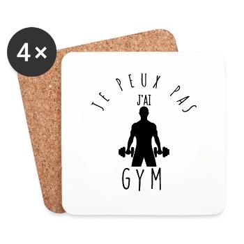 Ich kann nicht, ich habe ein Fitnessstudio. - Untersetzer (4er-Set) - Weiß - Vorne