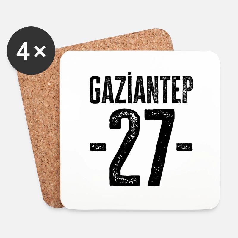 Gaziantep 27 – Stolz auf Geschmack und Vielfalt - Untersetzer (4er-Set) - Weiß