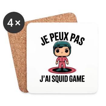 squid games - Dessous de verre (lot de 4) - blanc - Devant