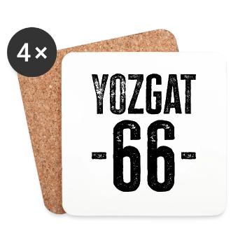 Yozgat 66 – Histoire et culture de la Türkiye - Dessous de verre (lot de 4) - blanc - Devant