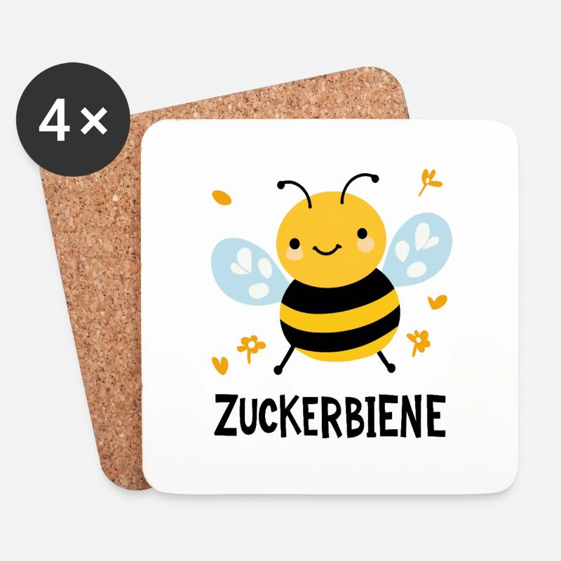 Sugar bee - Coasters (set of 4) - white