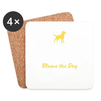 Bewahren Sie Ruhe und schieben Sie die Schuld auf den Hund - die ultimative Ausrede - Untersetzer (4er-Set) - Weiß - Vorne
