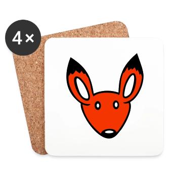 Fox Red Fox Wild Animal Clever Forest Inhabitants - Coasters (set of 4) - white - Front
