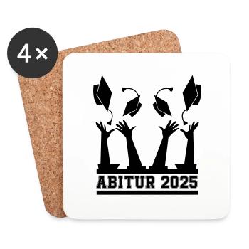 abitur 2025 - Untersetzer (4er-Set) - Weiß - Vorne