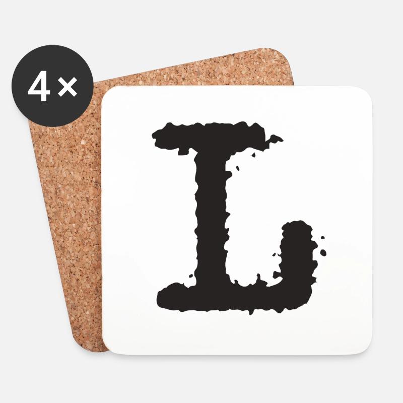 L - Untersetzer (4er-Set) - Weiß