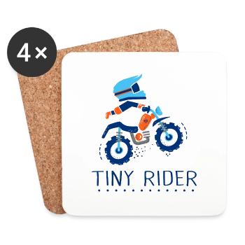 Tiny rider vêtement pour bébé motocross - Dessous de verre (lot de 4) - blanc - Devant