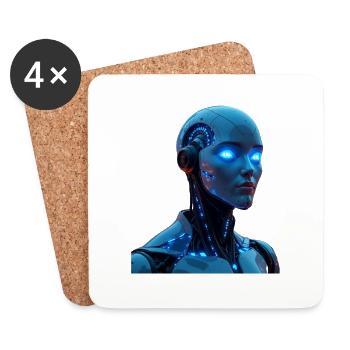 AI (Artificial Intelligence) - Coasters (set of 4) - white - Front