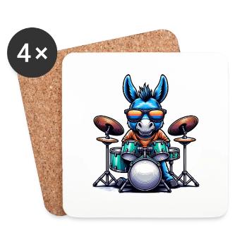 Global - Black without Japan Template - Coasters (set of 4) - white - Front